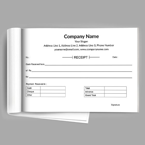 Custom Travels Company  Receipt Design