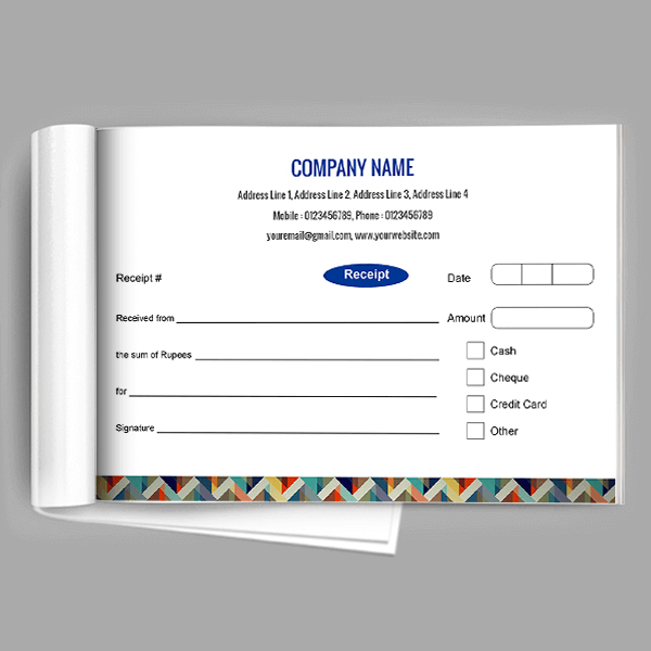 Custom Abstract  Receipt Design