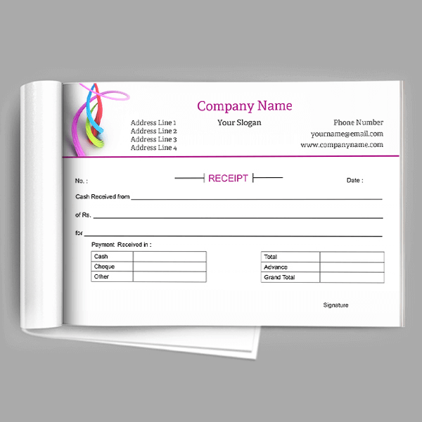 Custom Automobiles Receipt Design