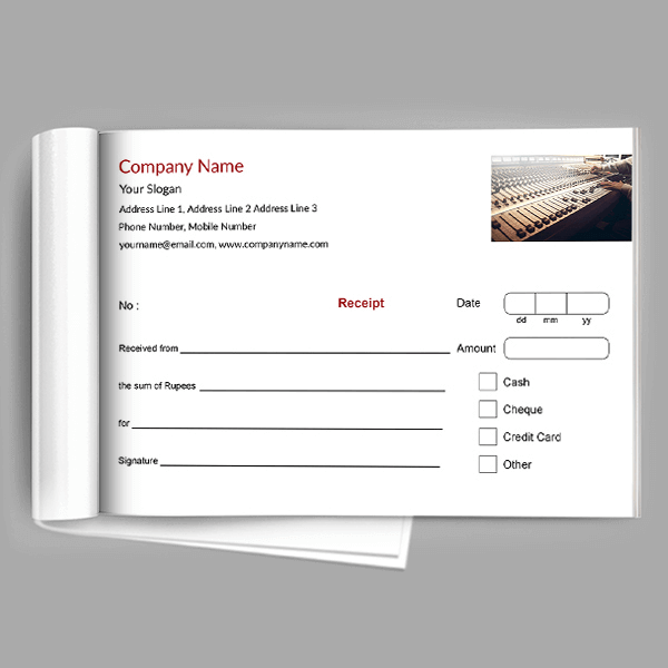 Custom Musician Receipt Design