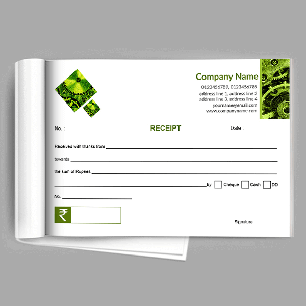 Custom Automobiles Receipt Design
