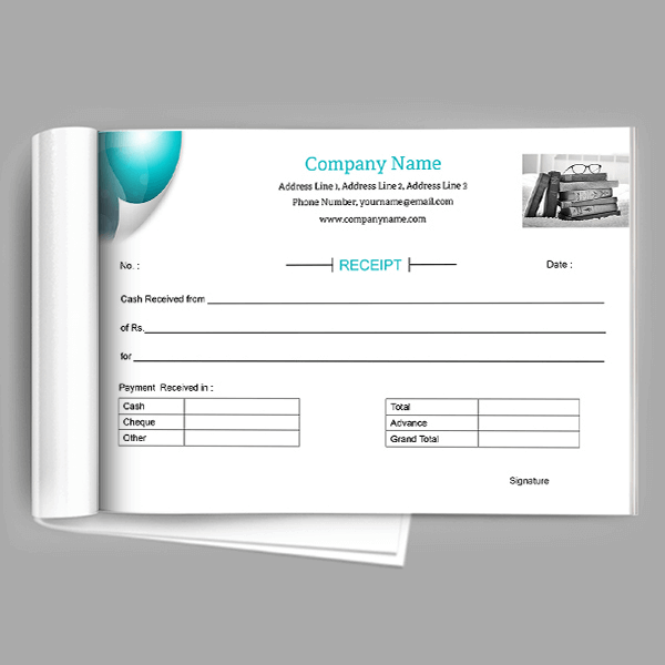 Custom Book Shop Receipt Design