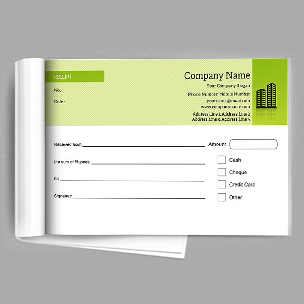 Custom Construction  Receipt Design