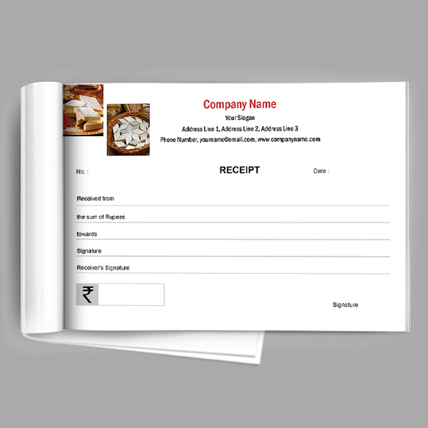 Custom Sweet Shop Receipt Design