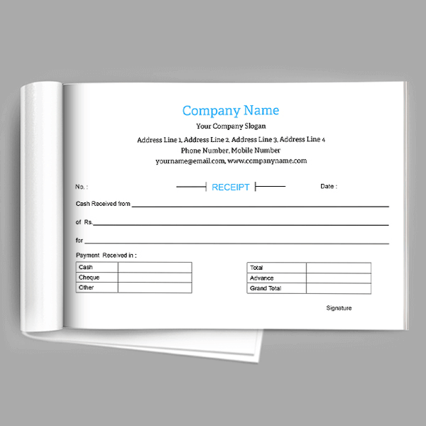 Custom Furniture Shop  Receipt Design