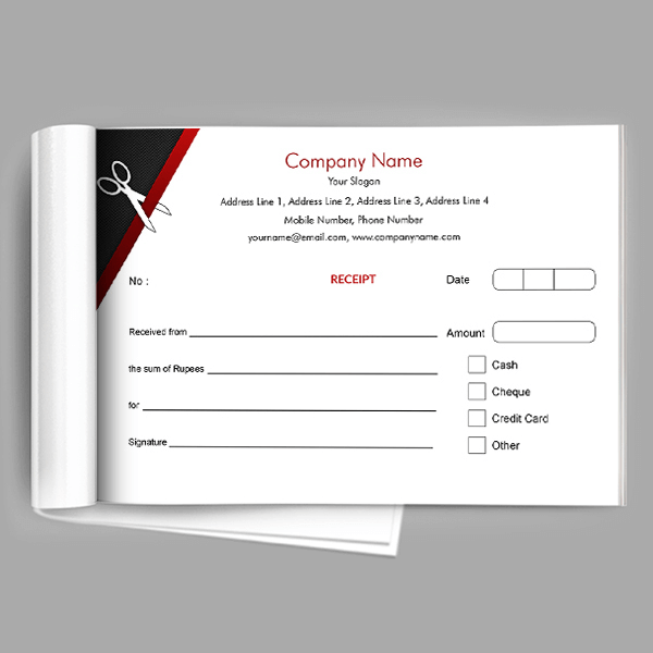 Custom Tailor Shop Receipt Design