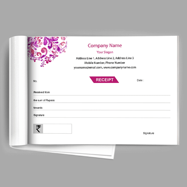 Custom Designer  Receipt Design