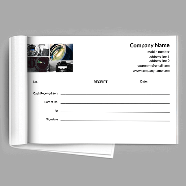 Custom Photgrapher Receipt Design