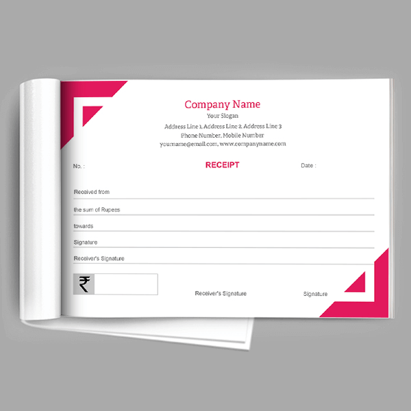 Custom Engineer Receipt Book