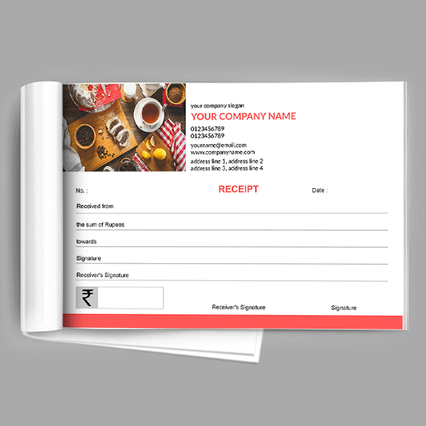 Custom Bakery Receipt Book