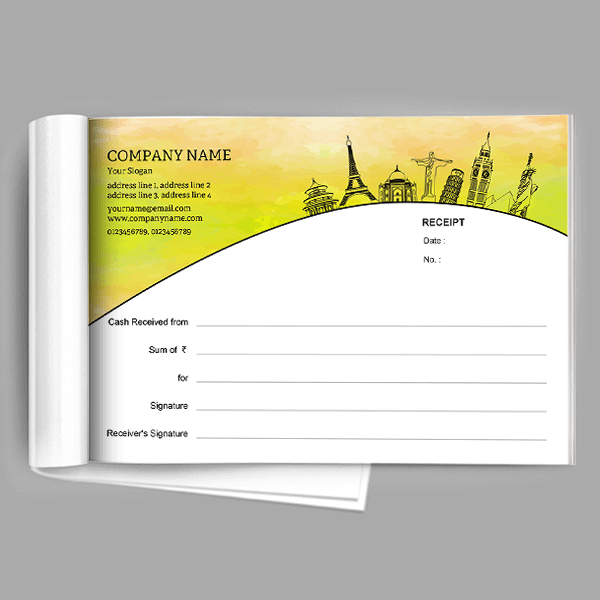 Custom Travel Receipt Book