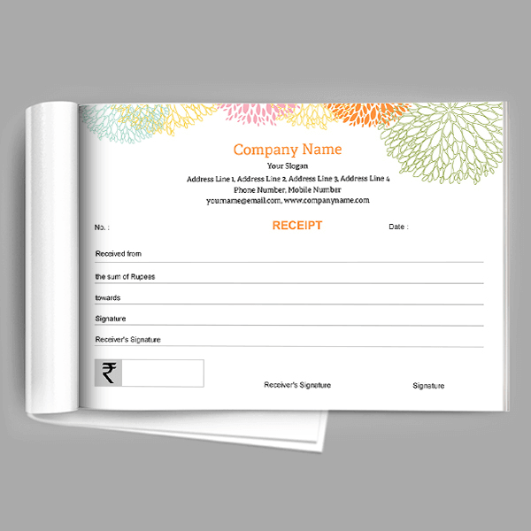 Custom Florist Receipt Book