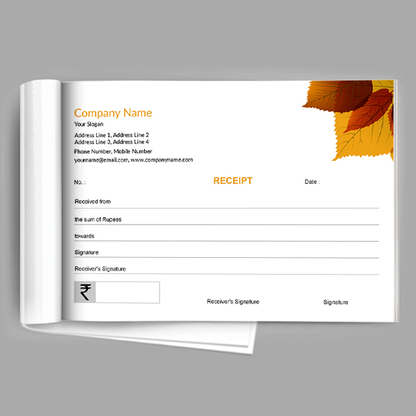 Custom Interior Designer Receipt Book