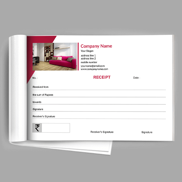 Custom Purple Receipt Book