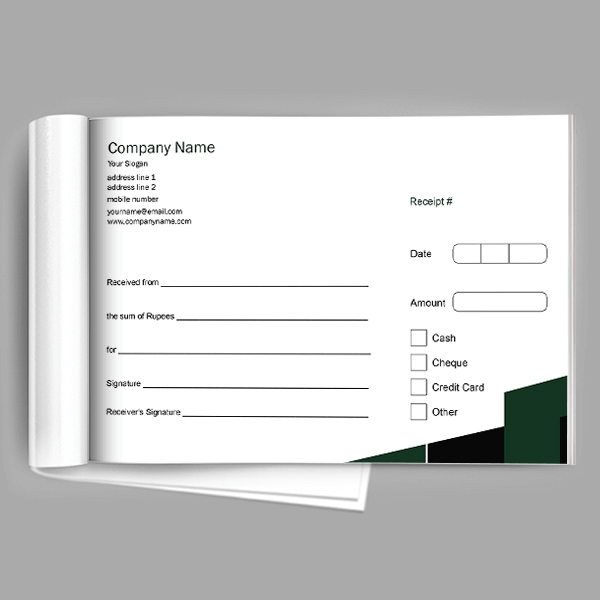 Custom Construction Receipt Book