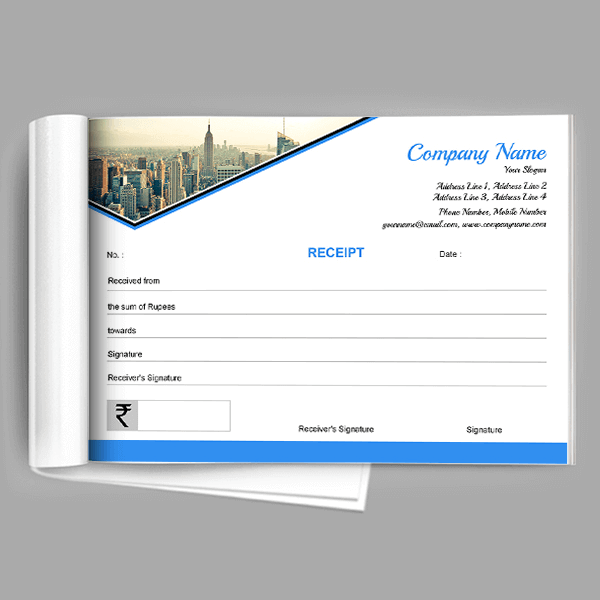 Custom professional Receipt Book