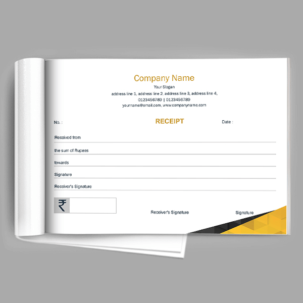 Custom Pattern Receipt Book