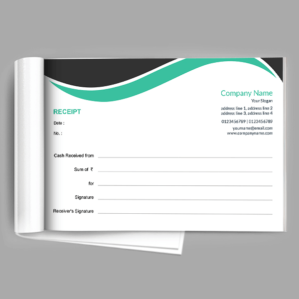 Custom Pattern Receipt Book