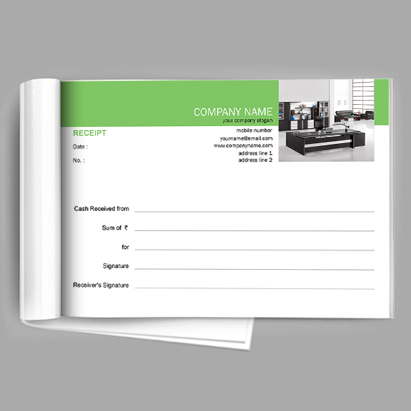Custom Corporate Receipt Book