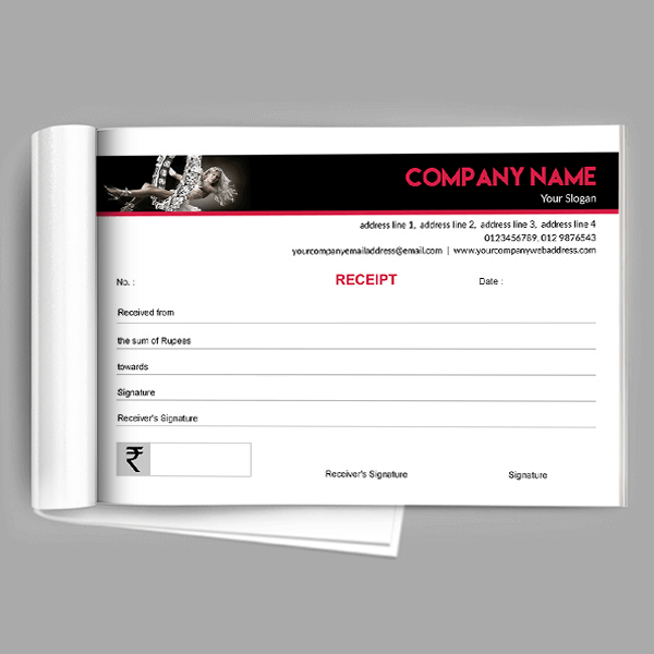 Custom Textiles Receipt Book