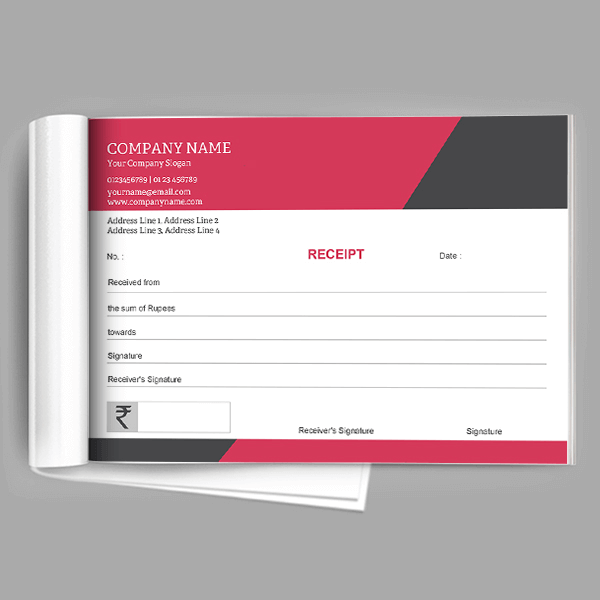Custom Custom Receipt Book