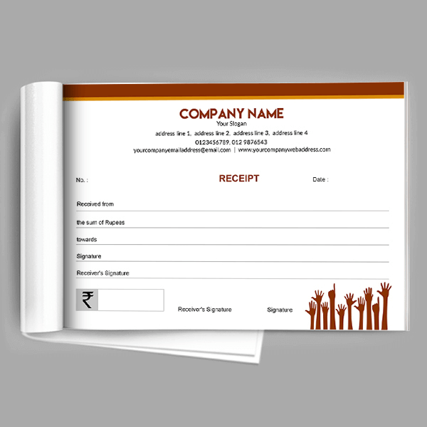 Custom Company Receipt Book