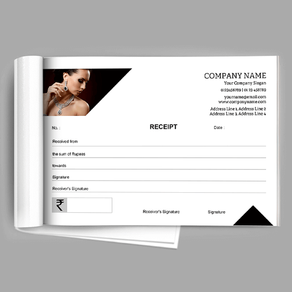 Custom Yellow Receipt Book