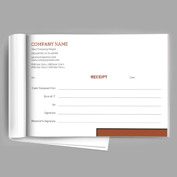 Custom personalized Receipt Book