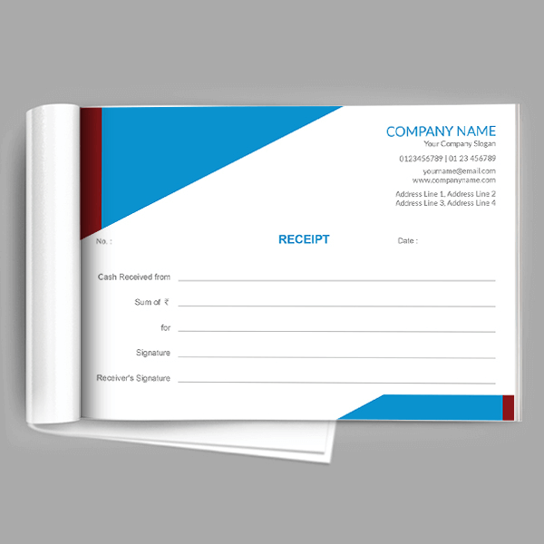 Custom Content Receipt Book