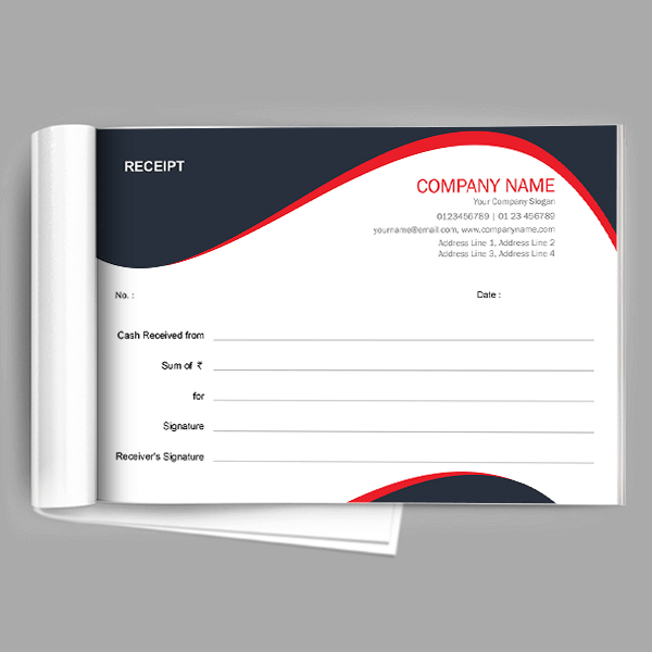 Custom Floral Receipt Book