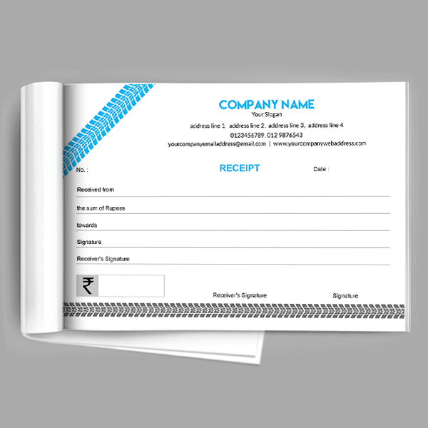 Custom Tyre Dealers Receipt Book
