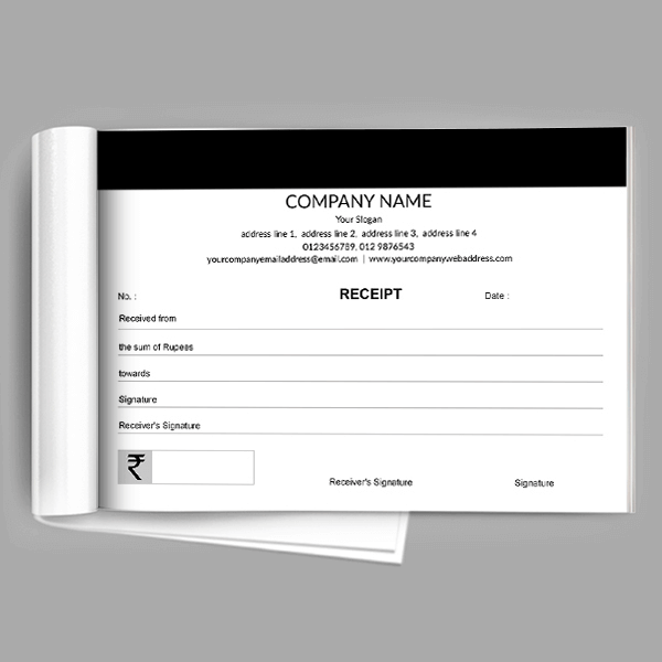 Custom Elegant Receipt Book