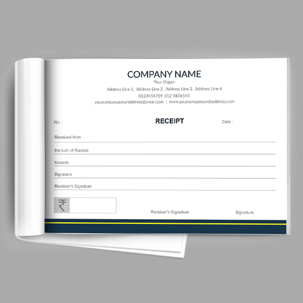 Custom Plain Receipt Book