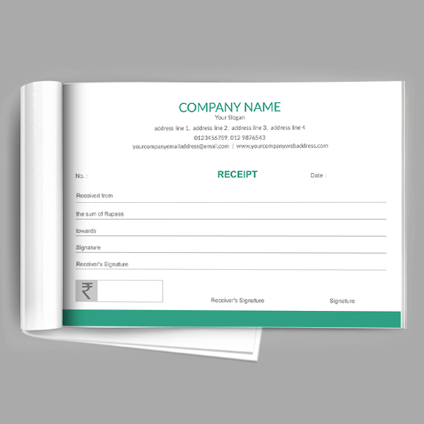 Custom Simple Receipt Book