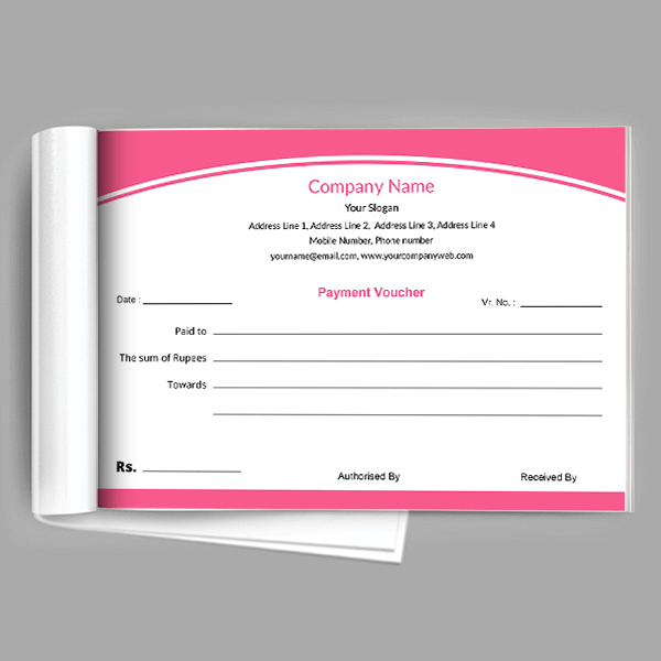 Custom Premium Pink Color Voucher Design