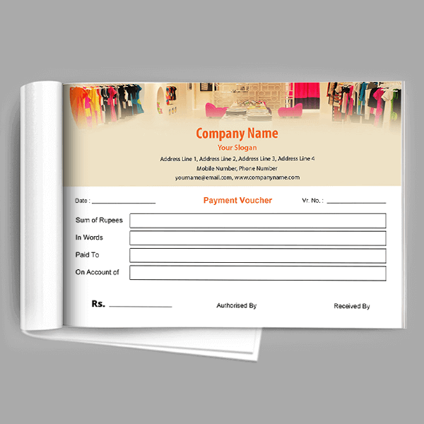 Custom Saree Shop Voucher Design