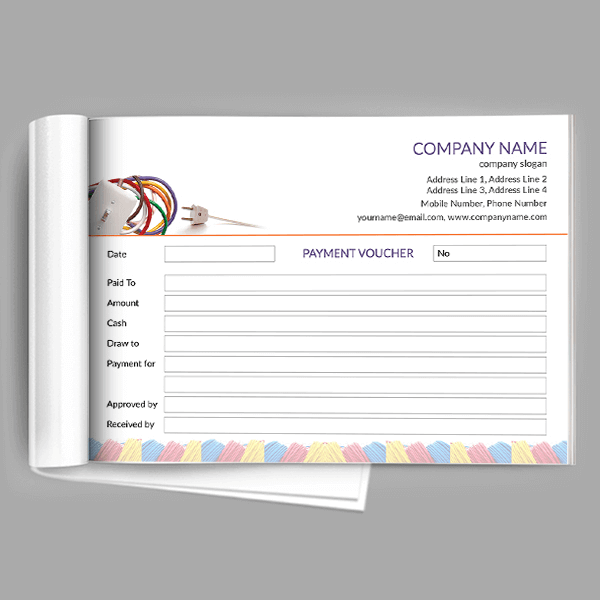 Custom electrical shop Voucher Design