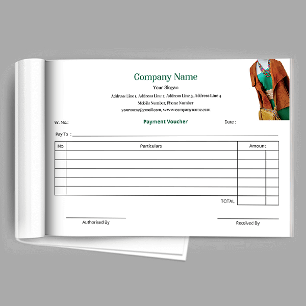 Custom Fashion Designer Voucher Design