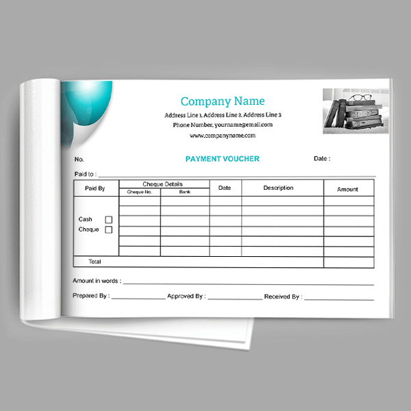 Custom Book Shop Voucher Design