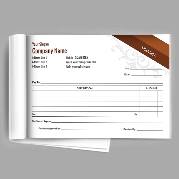 Custom Abstract  Voucher Design