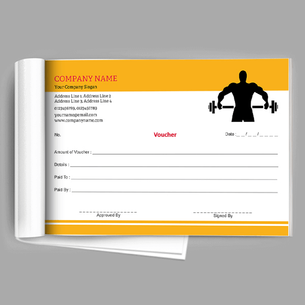 Custom Gym Voucher Book