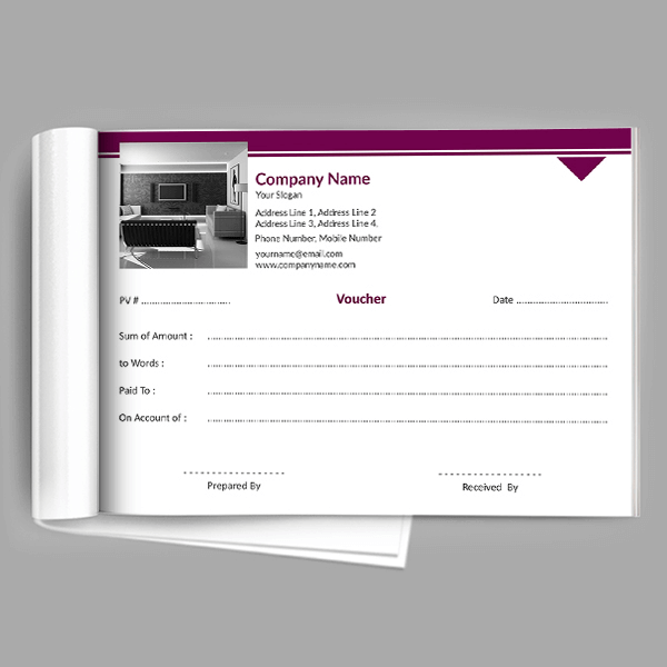 Custom Simple Voucher Book
