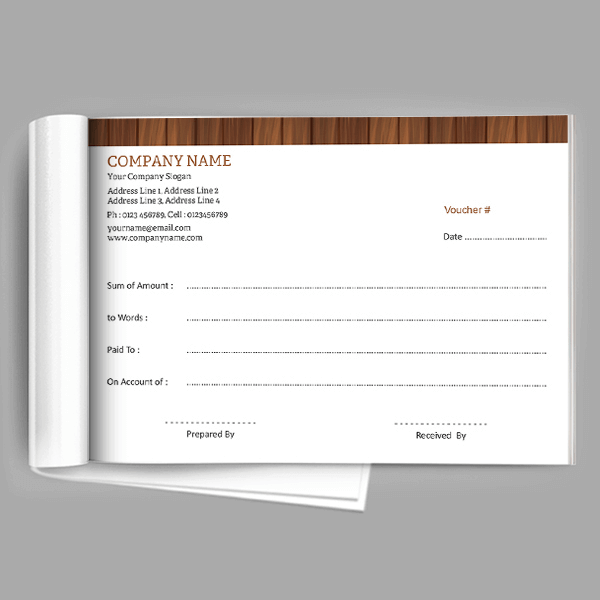 Custom Carpenter Voucher Book