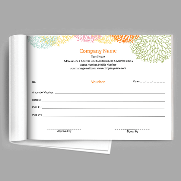 Custom Florist Voucher Book