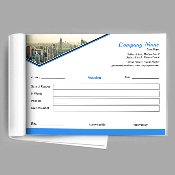 Custom professional Voucher Book