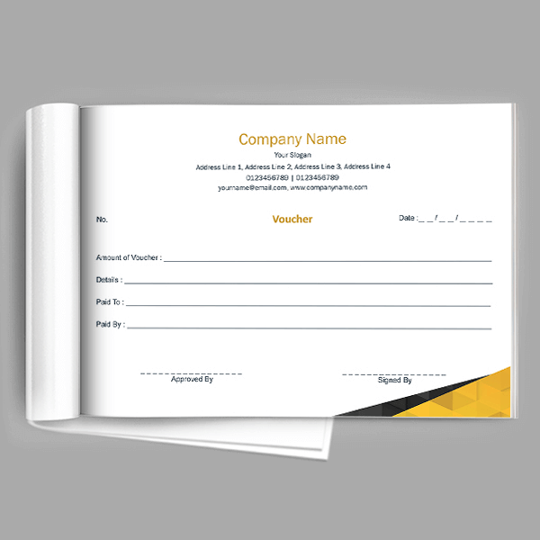 Custom Pattern Voucher Book