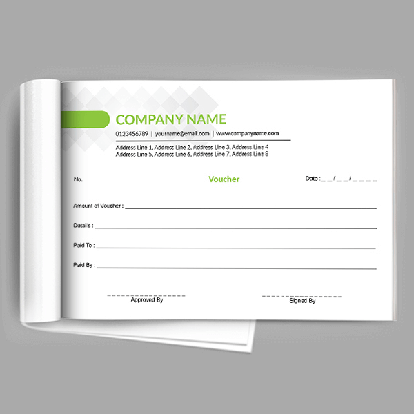 Custom Executive Voucher Book