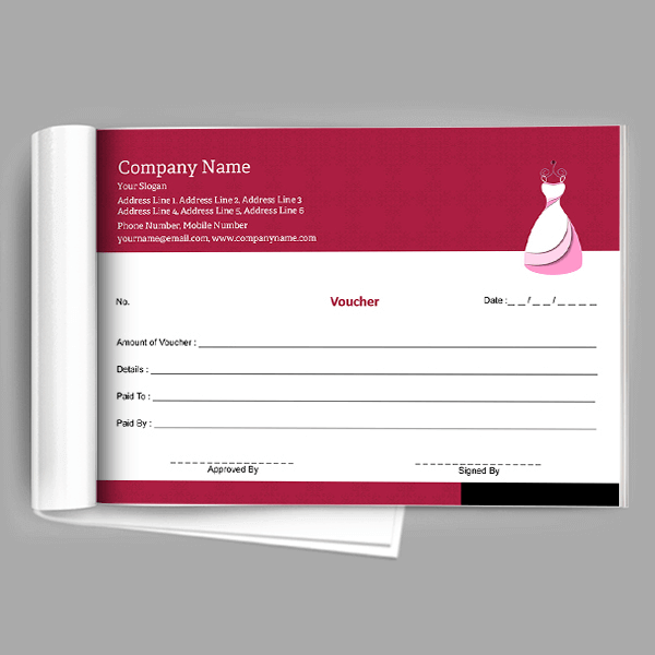 Custom Garment Voucher Book