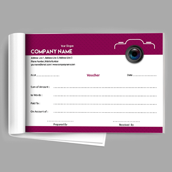 Custom Photographer  Voucher Book