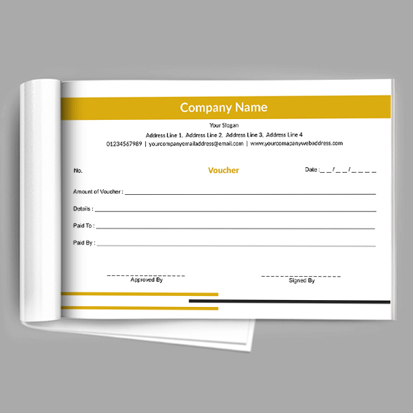 Custom Library Voucher Book